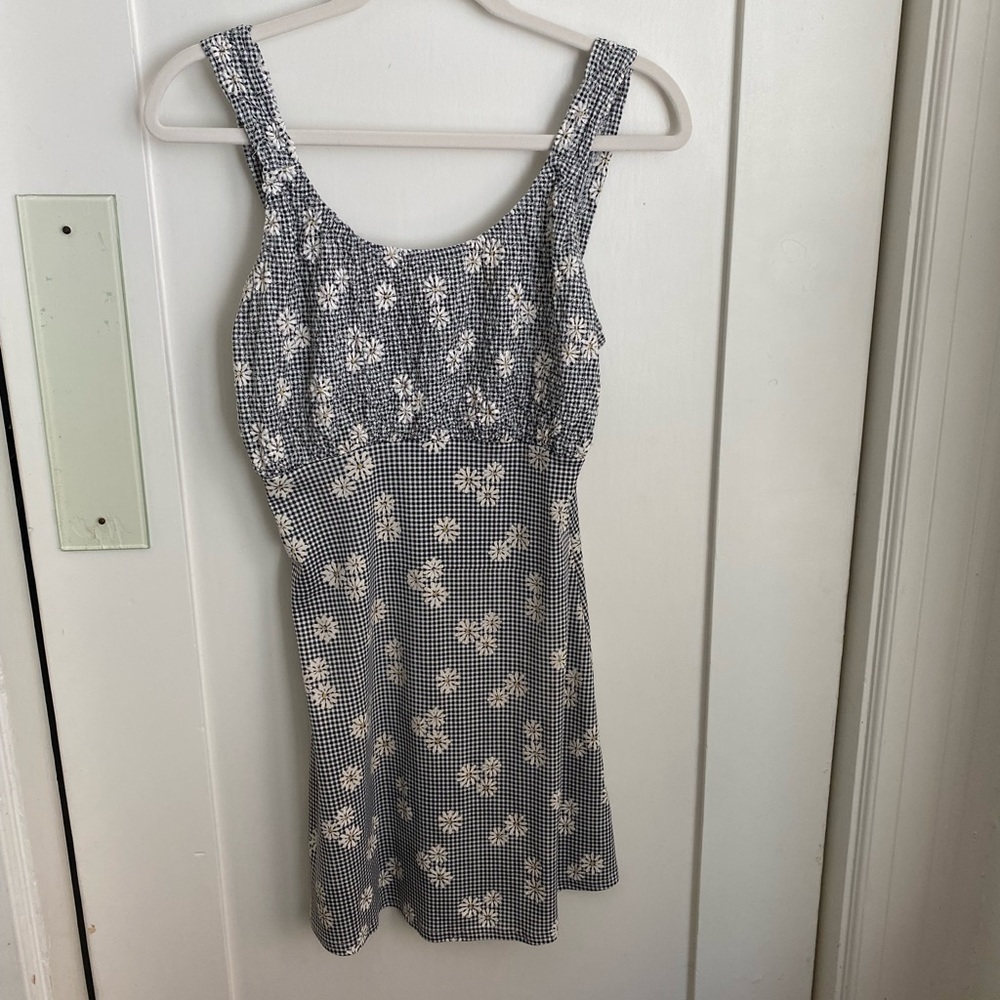 Vintage Women’s Sunflower Checkered Dress